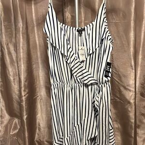 Express blue and white dress XL NEW